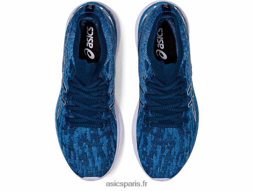 femmes Asics gel-nimbus 23 tricot BXL8B23922 fil gris/bleu mako