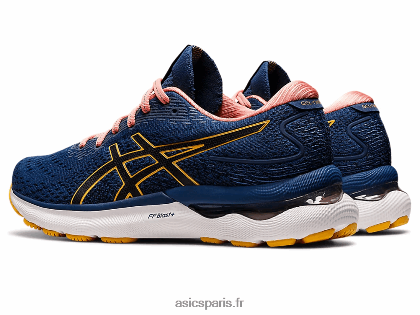 femmes Asics gel-nimbus 24 BXL8B22667 bleu nuit/jaune tigre