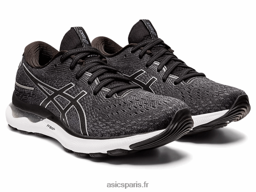 femmes Asics gel-nimbus 24 de large BXL8B23426 noir/argent pur
