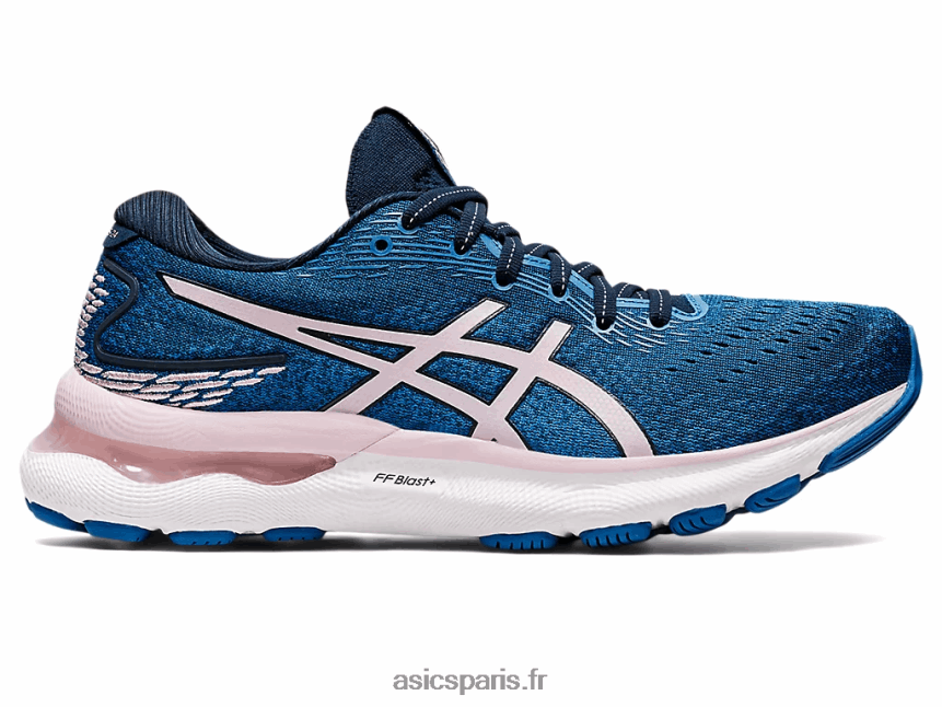 femmes Asics gel-nimbus 24 de large BXL8B23430 bleu français/rose pâle