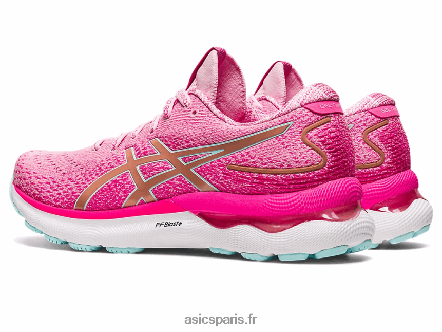 femmes Asics gel-nimbus 24 édition limitée BXL8B22966 barbe à papa/or rose