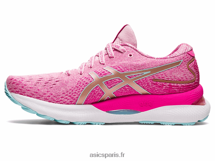 femmes Asics gel-nimbus 24 édition limitée BXL8B22966 barbe à papa/or rose