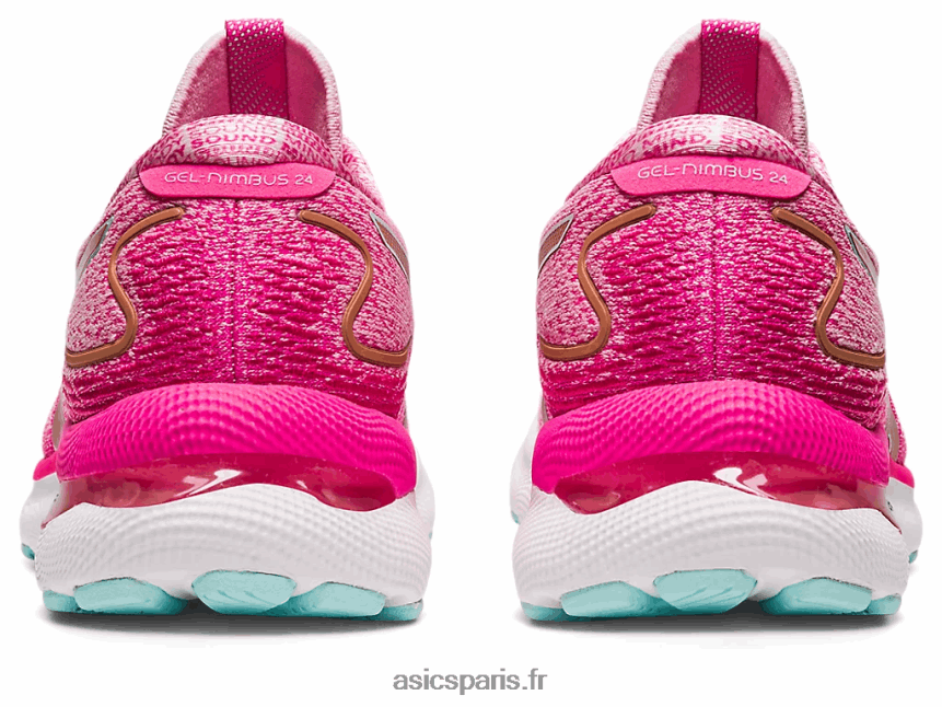 femmes Asics gel-nimbus 24 édition limitée BXL8B22966 barbe à papa/or rose