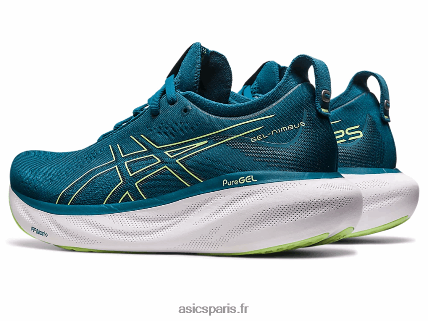 femmes Asics gel-nimbus 25 BXL8B22259 sarcelle d\'encre/vert citron