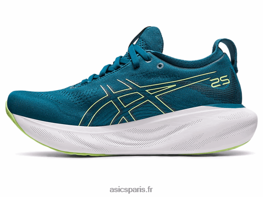 femmes Asics gel-nimbus 25 BXL8B22259 sarcelle d\'encre/vert citron