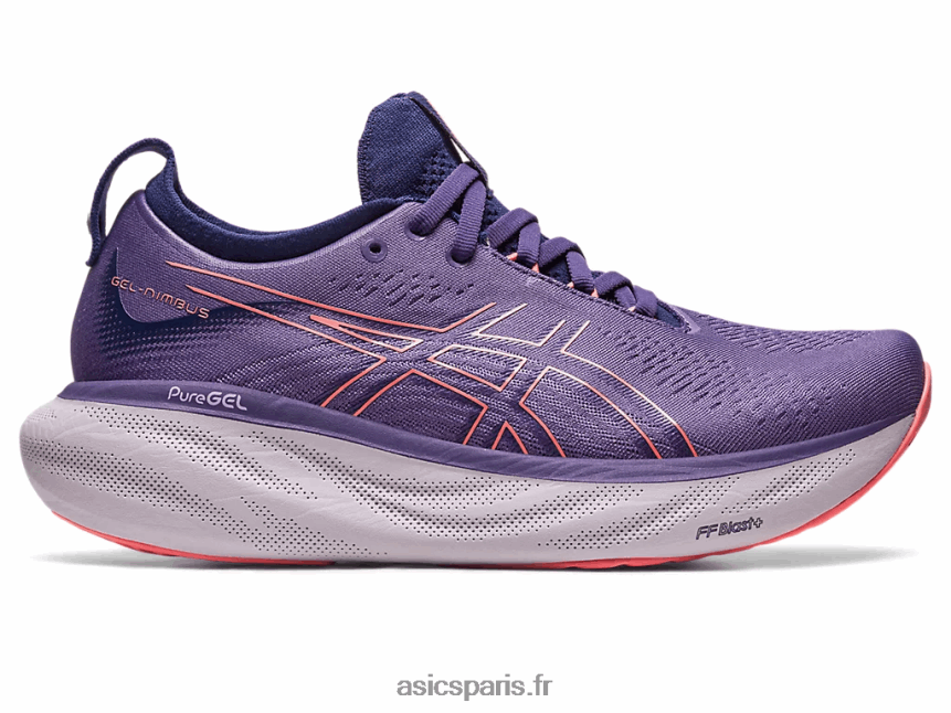 femmes Asics gel-nimbus 25 BXL8B22372 violet poussiéreux/papaye
