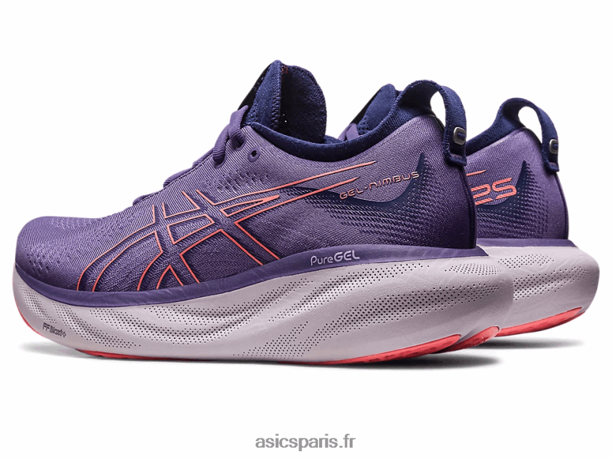 femmes Asics gel-nimbus 25 BXL8B22372 violet poussiéreux/papaye