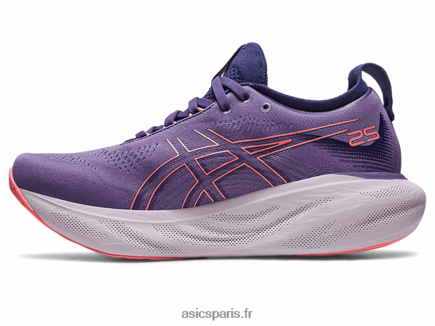 femmes Asics gel-nimbus 25 BXL8B22372 violet poussiéreux/papaye