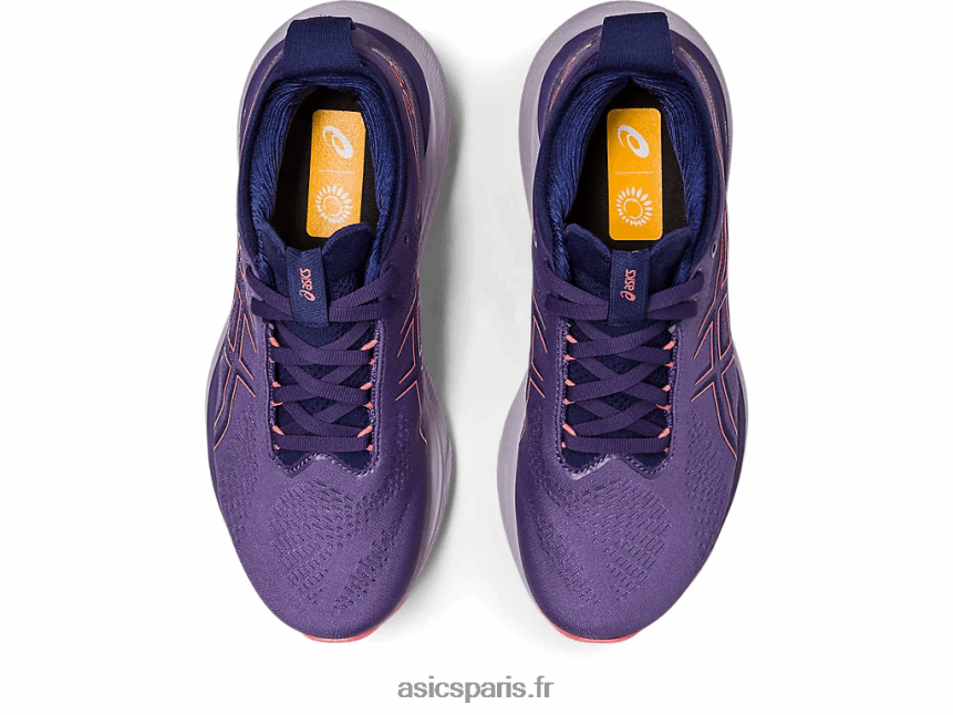 femmes Asics gel-nimbus 25 BXL8B22372 violet poussiéreux/papaye