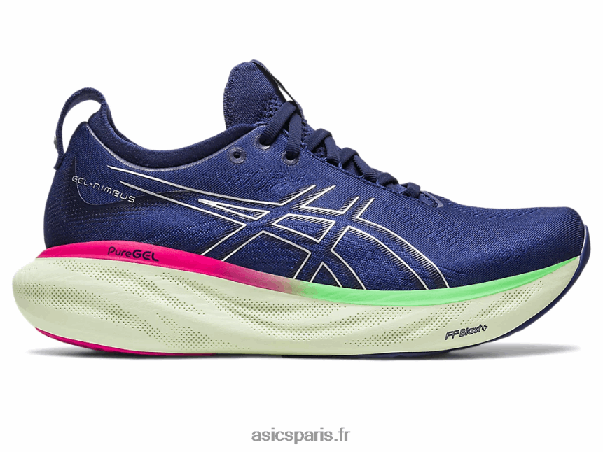 femmes Asics gel-nimbus 25 BXL8B22373 bleu indigo/argent pur