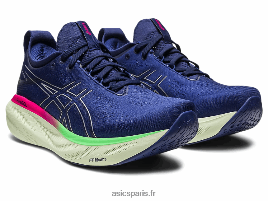 femmes Asics gel-nimbus 25 BXL8B22373 bleu indigo/argent pur
