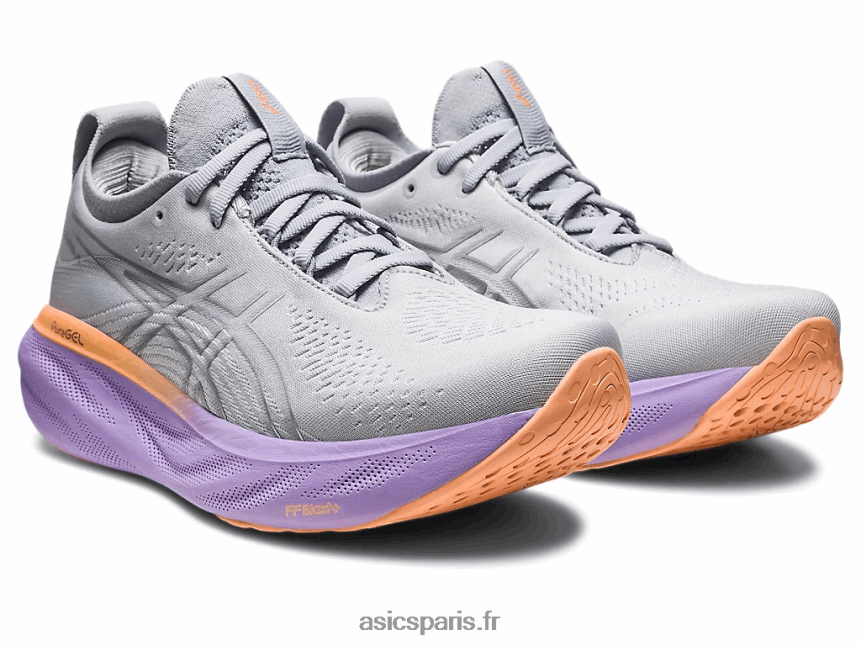 femmes Asics gel-nimbus 25 de large BXL8B22375 gris piémont/argent pur