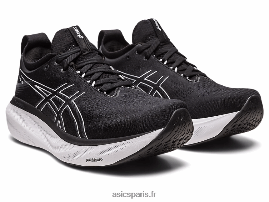 femmes Asics gel-nimbus 25 de large BXL8B22376 noir/argent pur