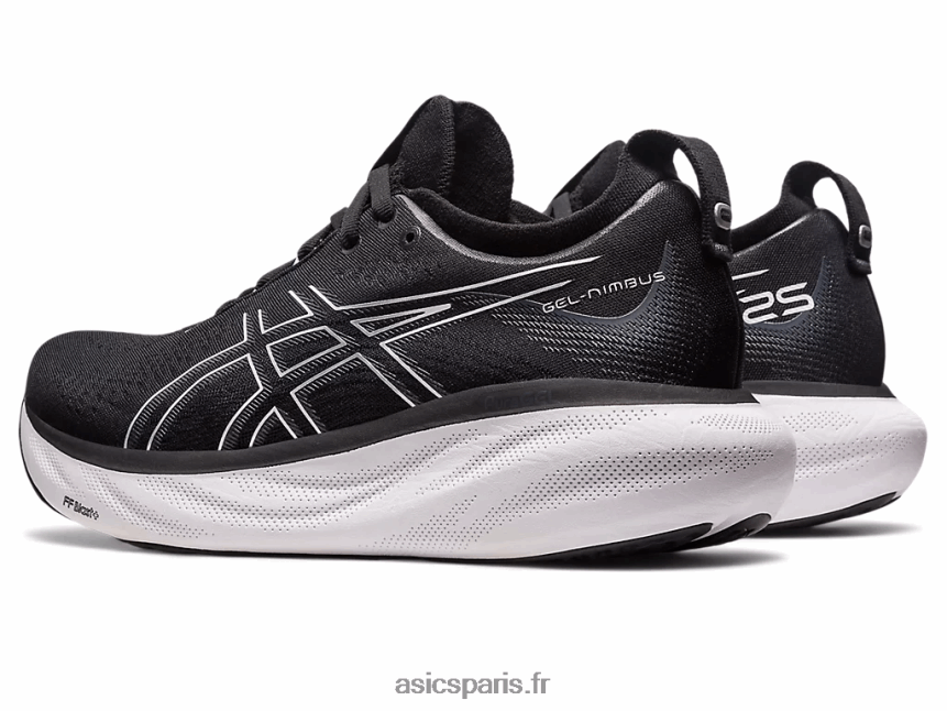 femmes Asics gel-nimbus 25 de large BXL8B22376 noir/argent pur