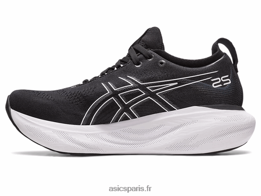 femmes Asics gel-nimbus 25 de large BXL8B22376 noir/argent pur