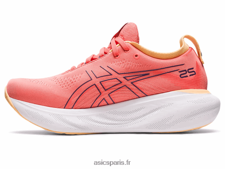 femmes Asics gel-nimbus 25 de large BXL8B22377 papaye/violet poussiéreux