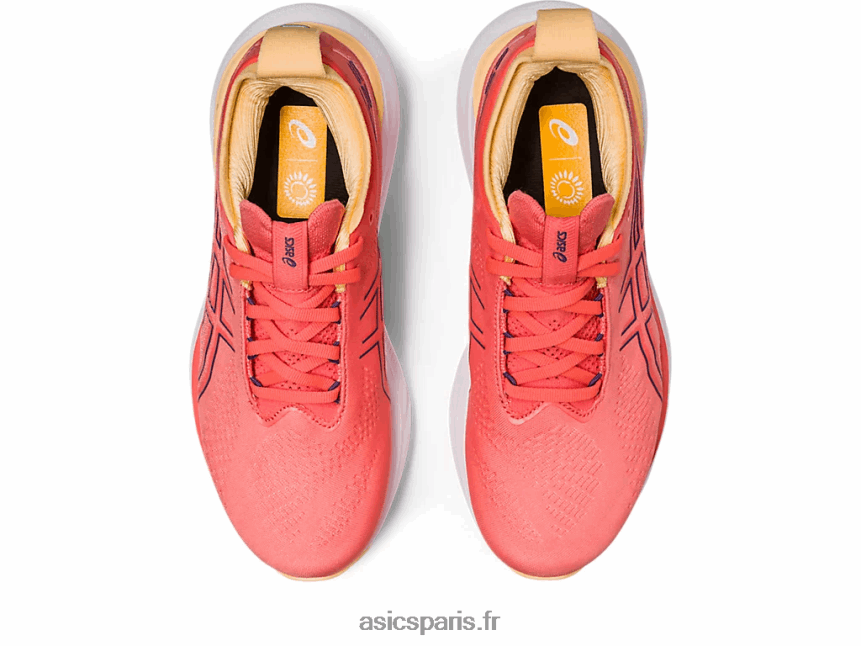 femmes Asics gel-nimbus 25 de large BXL8B22377 papaye/violet poussiéreux