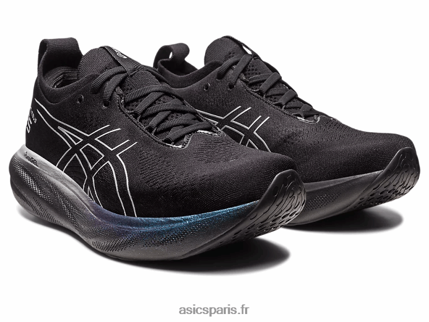 femmes Asics gel-nimbus 25 platine BXL8B22379 noir/argent pur