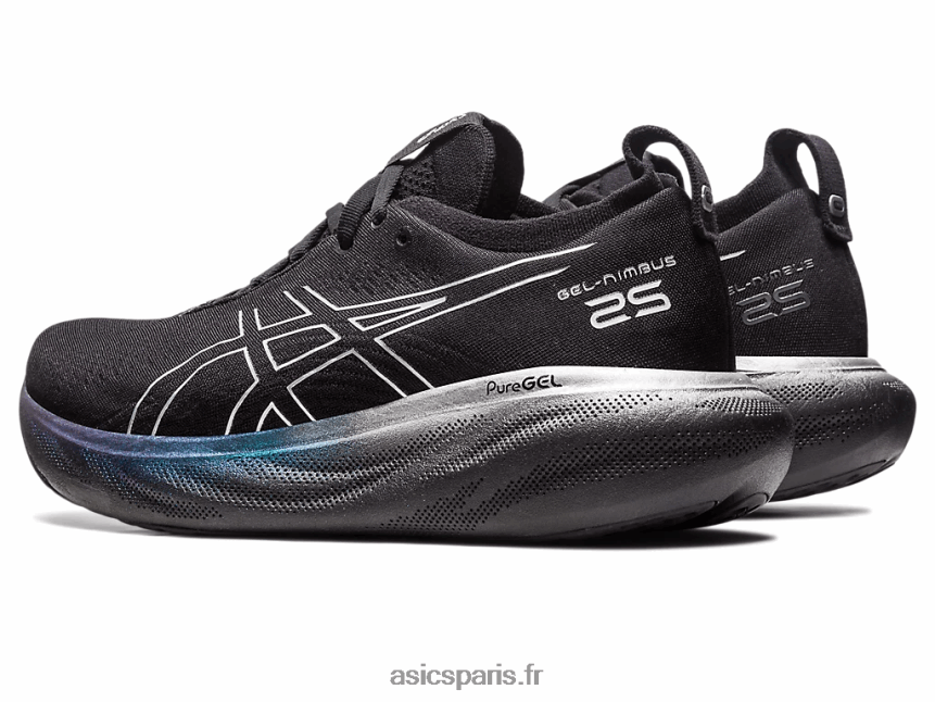femmes Asics gel-nimbus 25 platine BXL8B22379 noir/argent pur