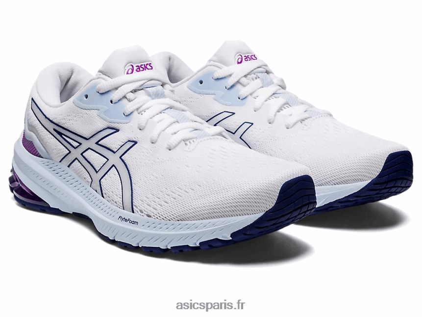 femmes Asics gt-1000 11 de large BXL8B22878 blanc/bleu de plongée
