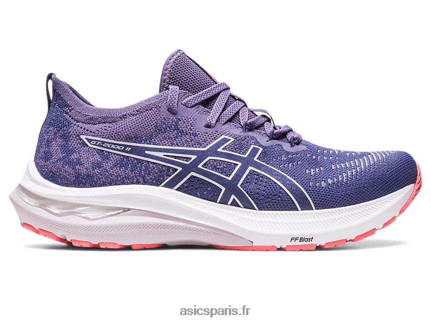 femmes Asics gt-2000 11 mk tricot BXL8B22197 bleu indigo/argent pur