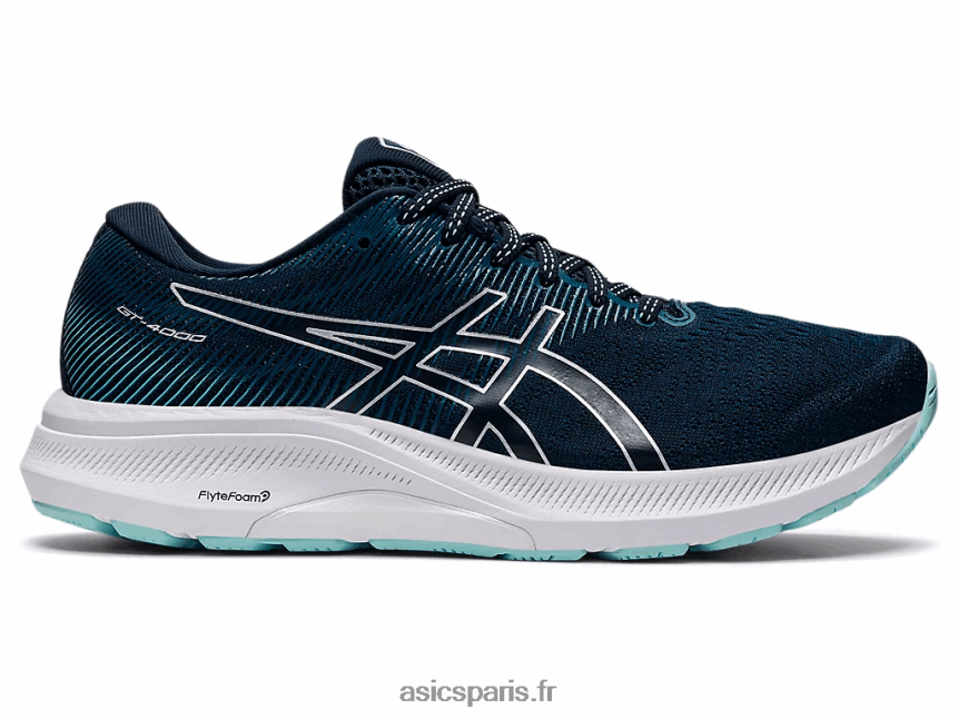 femmes Asics gt-4000 3 de large BXL8B22655 bleu français/argent pur