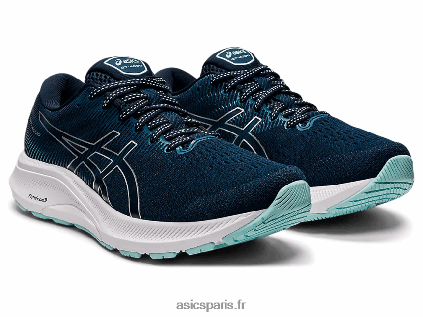 femmes Asics gt-4000 3 de large BXL8B22655 bleu français/argent pur