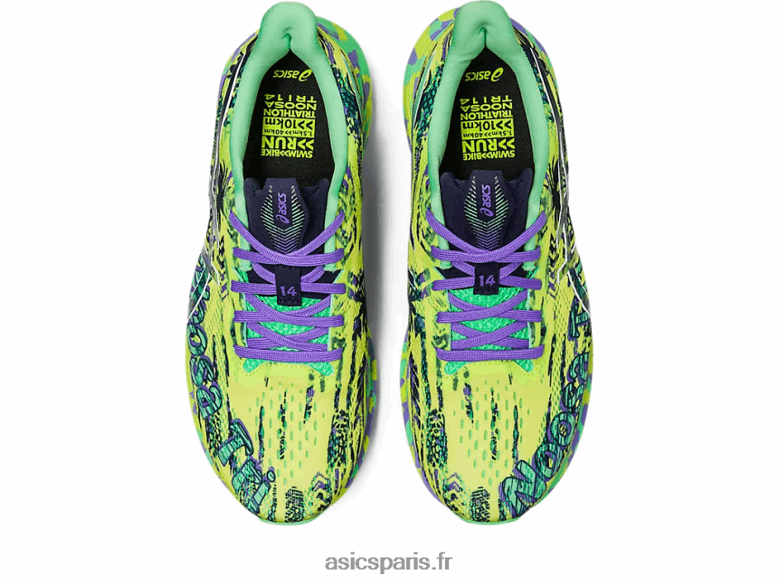 femmes Asics noosa tri 14 BXL8B22412 jaune sécurité/minuit