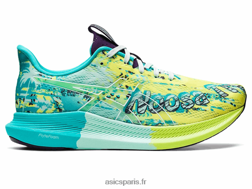 femmes Asics noosa tri 14 BXL8B23118 jaune sécurité/mer apaisante