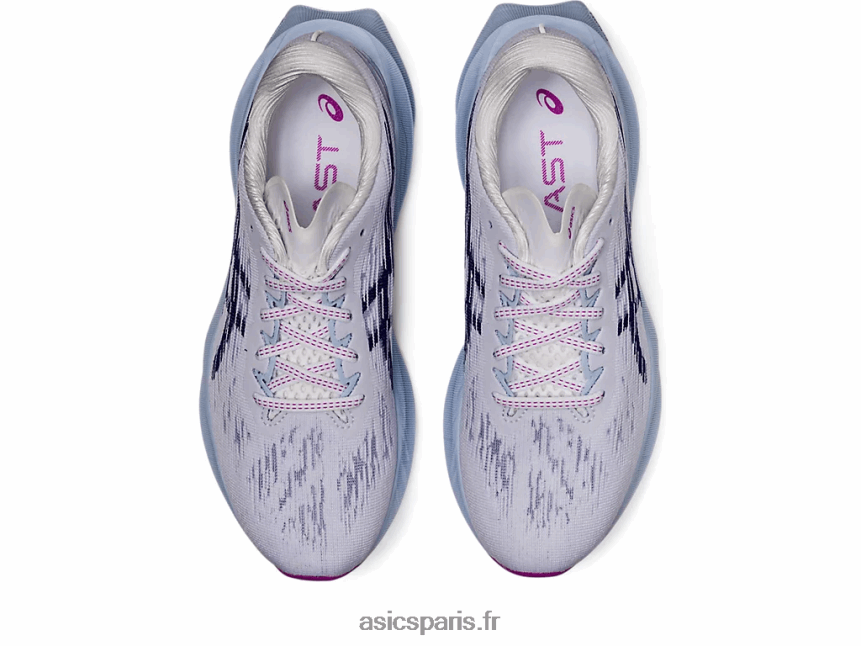 femmes Asics novablast 3 BXL8B22887 blanc/bleu de plongée
