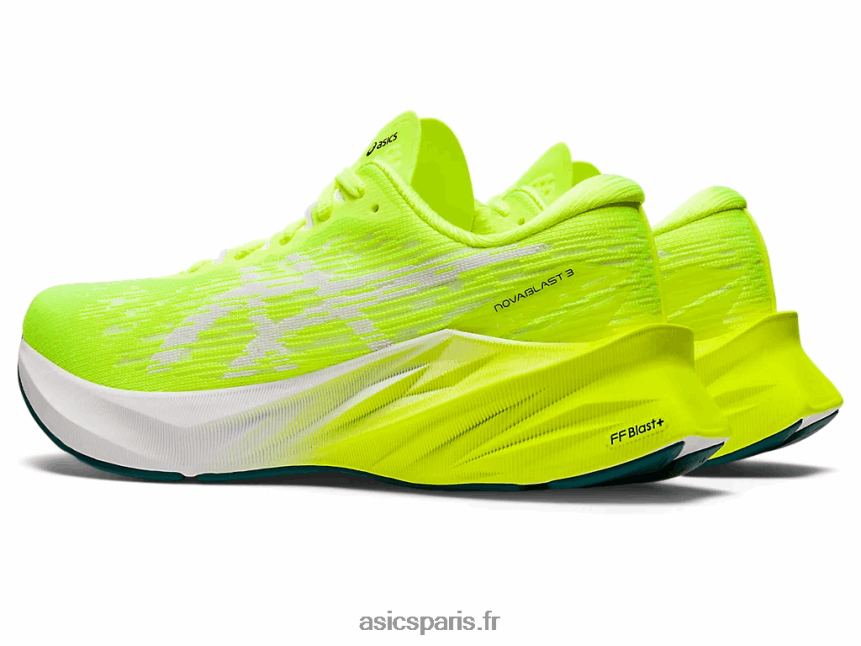 femmes Asics novablast 3 BXL8B22959 jaune de sécurité/blanc