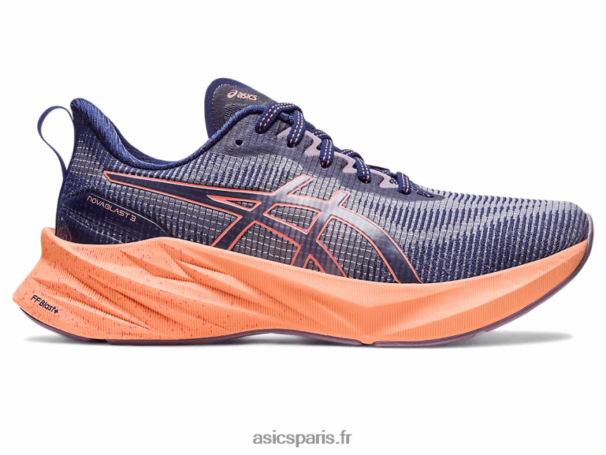 femmes Asics novablast 3 le BXL8B22291 bleu indigo/papaye