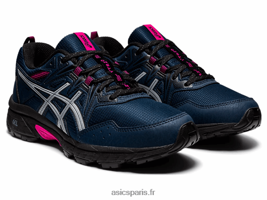 femmes Asics poinçon gel-venture 8 BXL8B23634 rave bleu français/rose