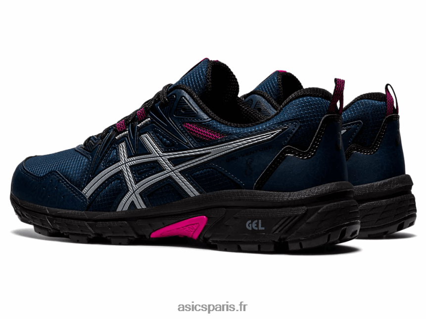 femmes Asics poinçon gel-venture 8 BXL8B23634 rave bleu français/rose