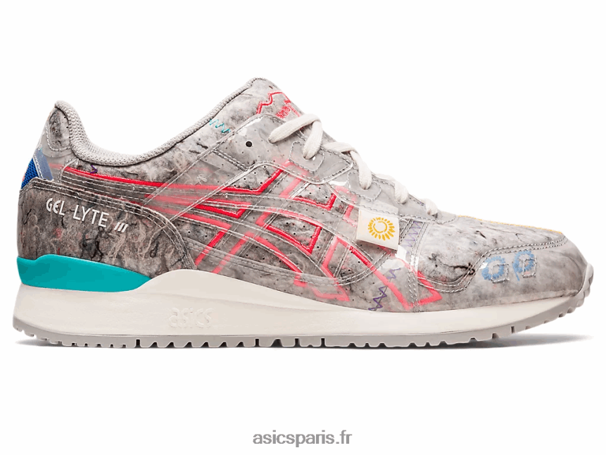 femmes Asics feutre recyclé gel-lyte iii og BXL8B2212 gris huître/rose diva