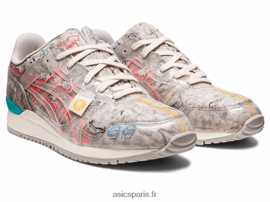femmes Asics feutre recyclé gel-lyte iii og BXL8B2212 gris huître/rose diva