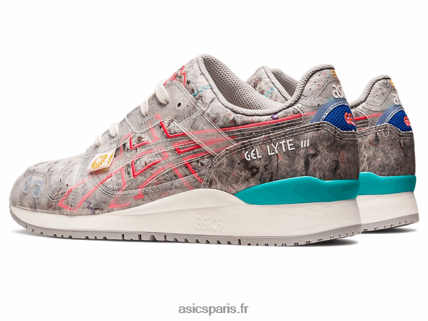 femmes Asics feutre recyclé gel-lyte iii og BXL8B2212 gris huître/rose diva