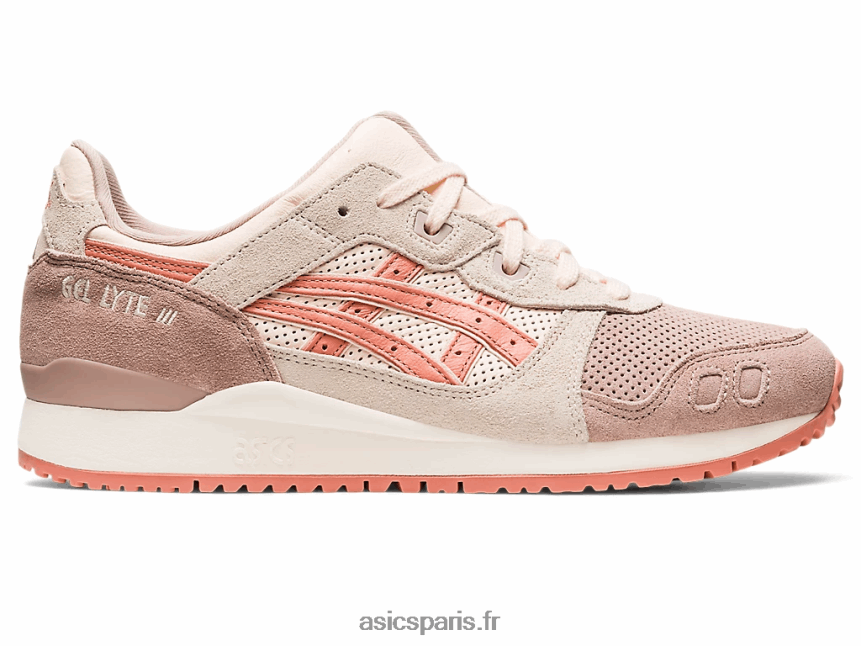 femmes Asics gel-lyte iii og BXL8B2178 fauve/saumon