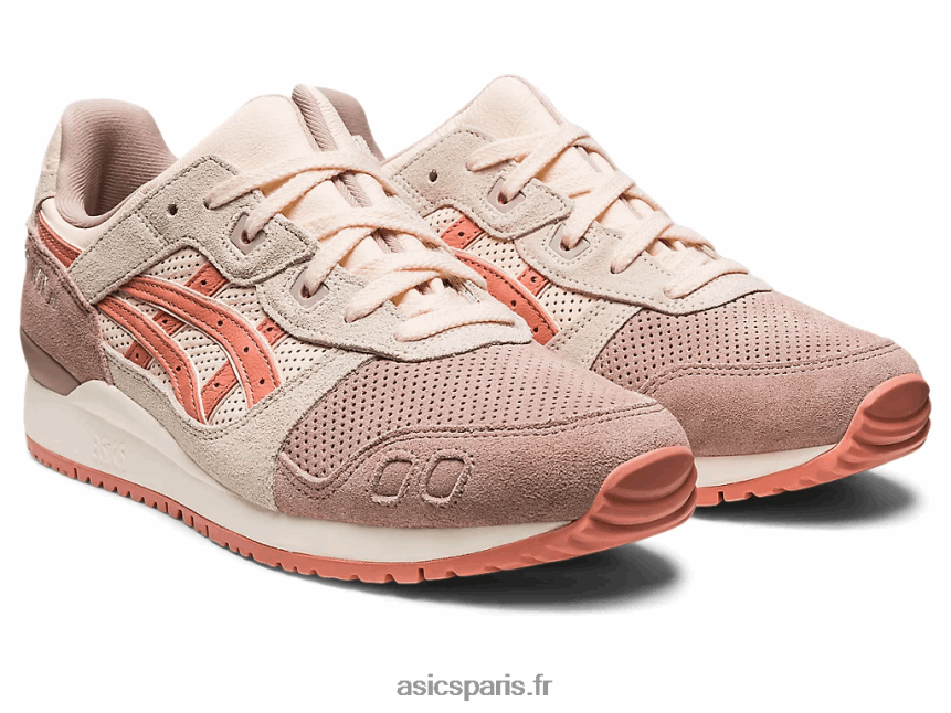 femmes Asics gel-lyte iii og BXL8B2178 fauve/saumon