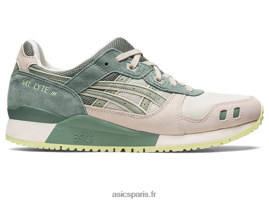 femmes Asics gel-lyte iii og BXL8B2347 crème/gris olive