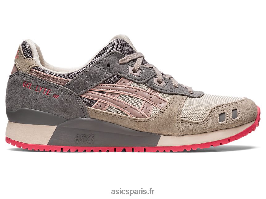 femmes Asics gel-lyte iii og BXL8B2348 flocons d'avoine/faon