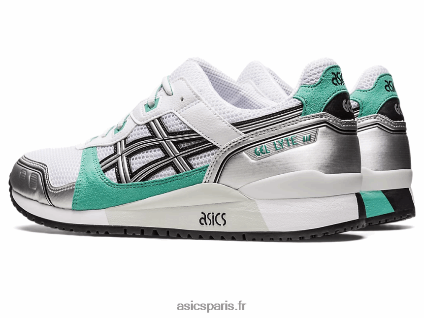 femmes Asics gel-lyte iii og BXL8B2516 blanc/sauge