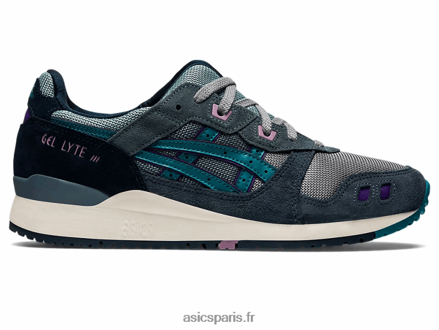 femmes Asics gel-lyte iii og BXL8B2745 bitume/vert béryl