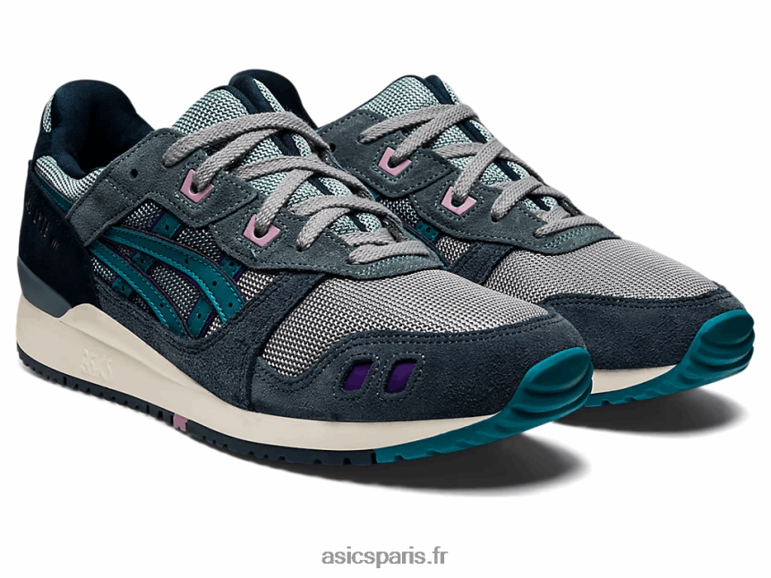 femmes Asics gel-lyte iii og BXL8B2745 bitume/vert béryl