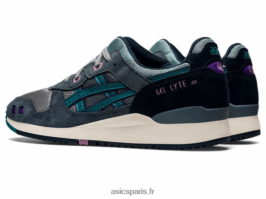 femmes Asics gel-lyte iii og BXL8B2745 bitume/vert béryl