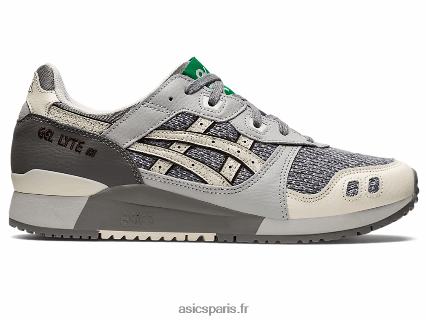 femmes Asics gel-lyte iii og BXL8B2771 gris huître/crème