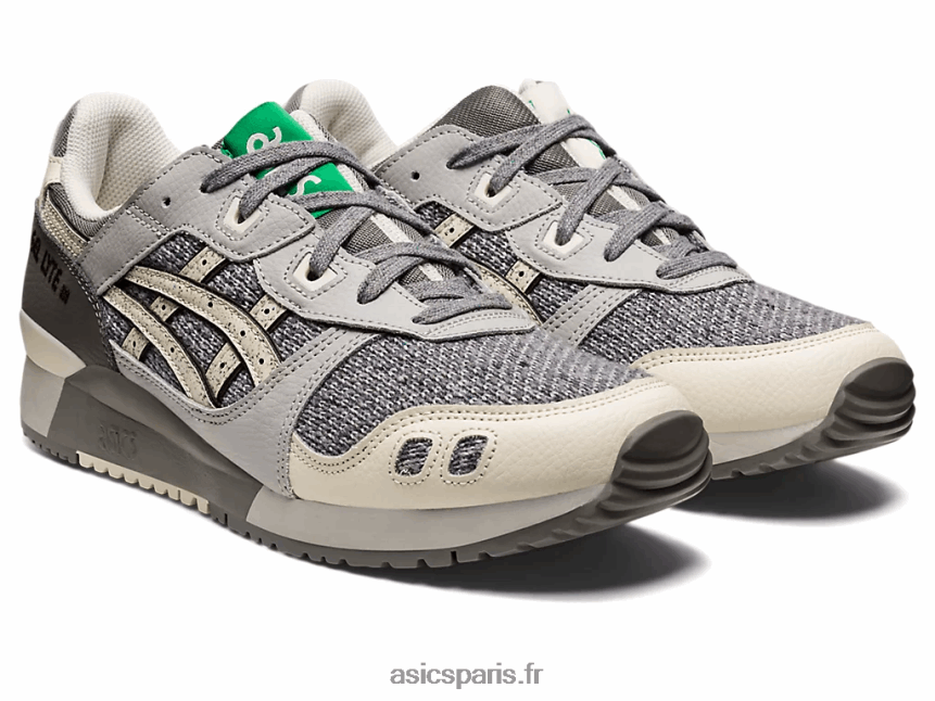 femmes Asics gel-lyte iii og BXL8B2771 gris huître/crème