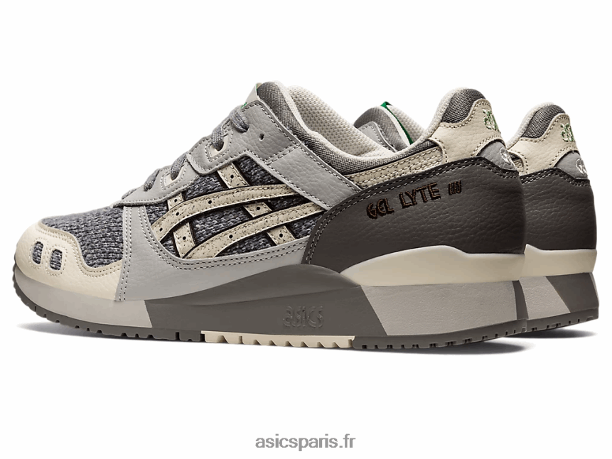femmes Asics gel-lyte iii og BXL8B2771 gris huître/crème