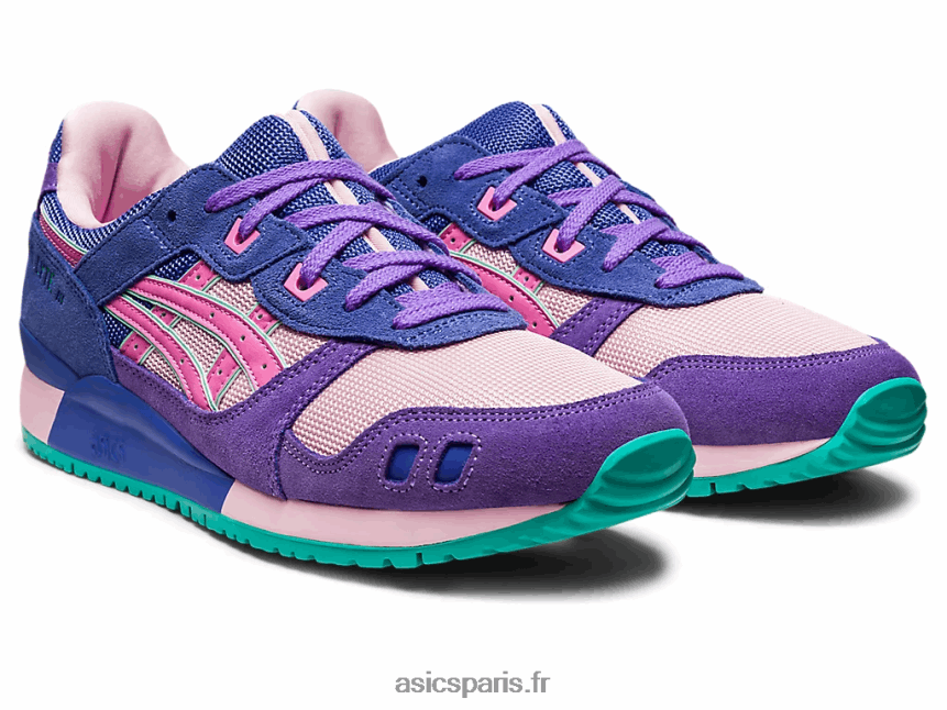 femmes Asics gel-lyte iii og BXL8B283 barbe à papa/gomme balloune