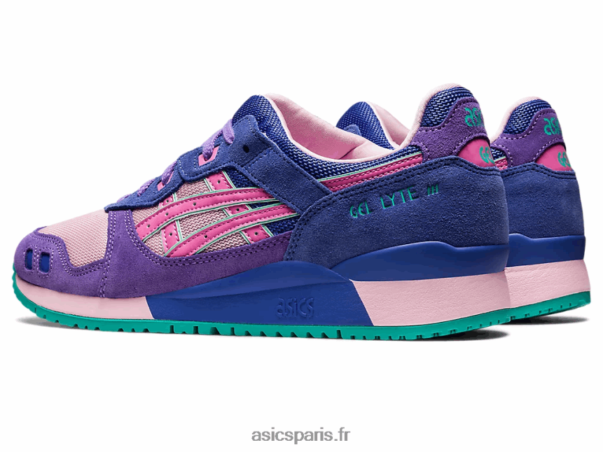 femmes Asics gel-lyte iii og BXL8B283 barbe à papa/gomme balloune